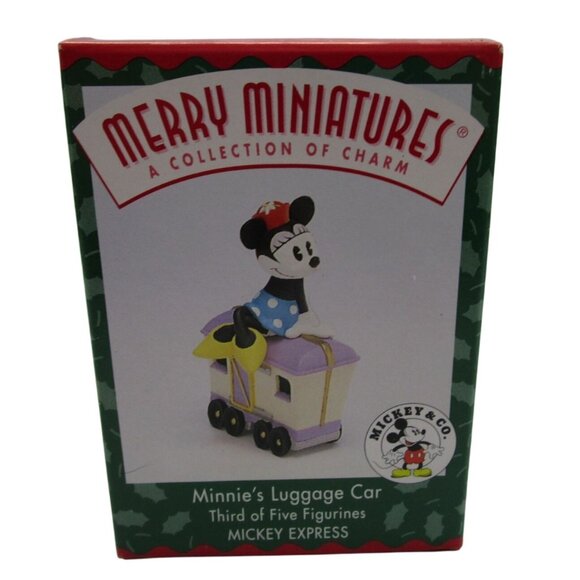 Hallmark Other - Hallmark Merry Miniatures Minnies Luggage Car1998 Mickey Express New